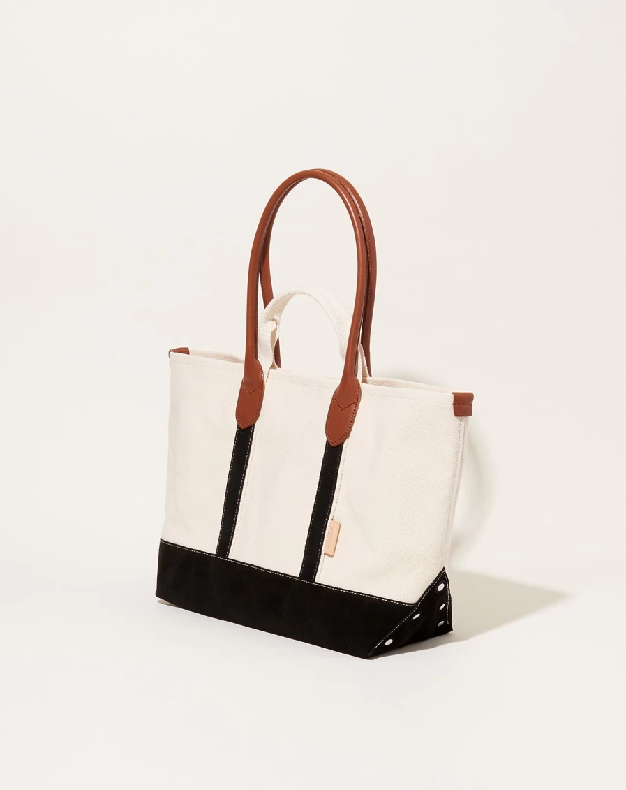 Hender Scheme Campus Sued Leather Handle Tote Bag Medium Black
