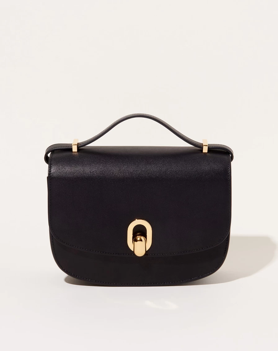 Savette Tondo 22 Black Handbag – Luxury Leather Shoulder Bag for Women