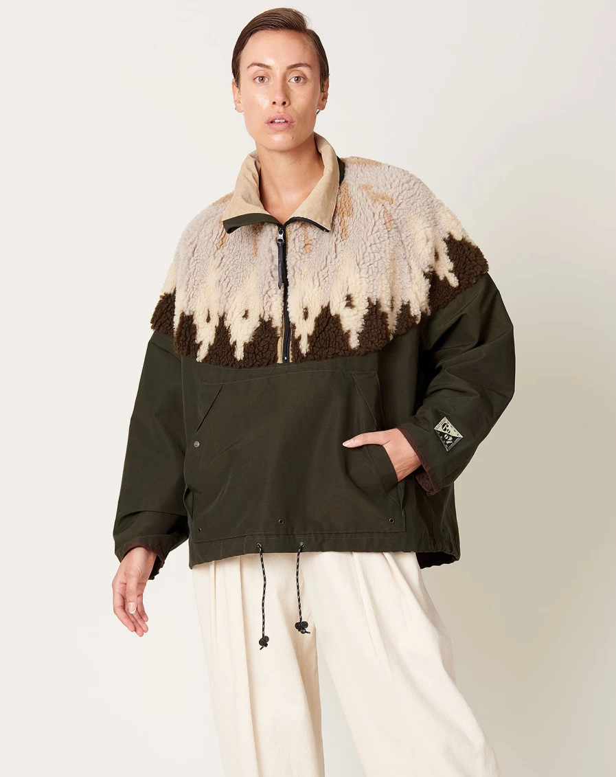 Kapital Nordic Anorak Jacket - 60/40 Cotton Blend & Boa Fleece Insulation