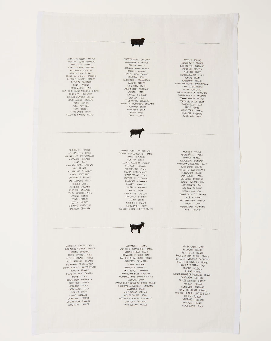 "Sir Madam Cheese Linen Tea Towel - Premium Kitchen Towel for Decor & Drying"