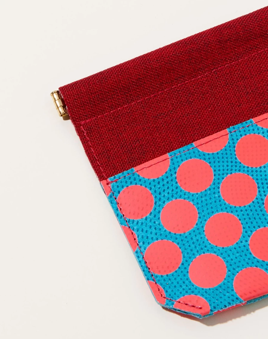 Carmine Neon Red Ecology Leather Mini Pouch - Stylish & Sustainable Small Bag