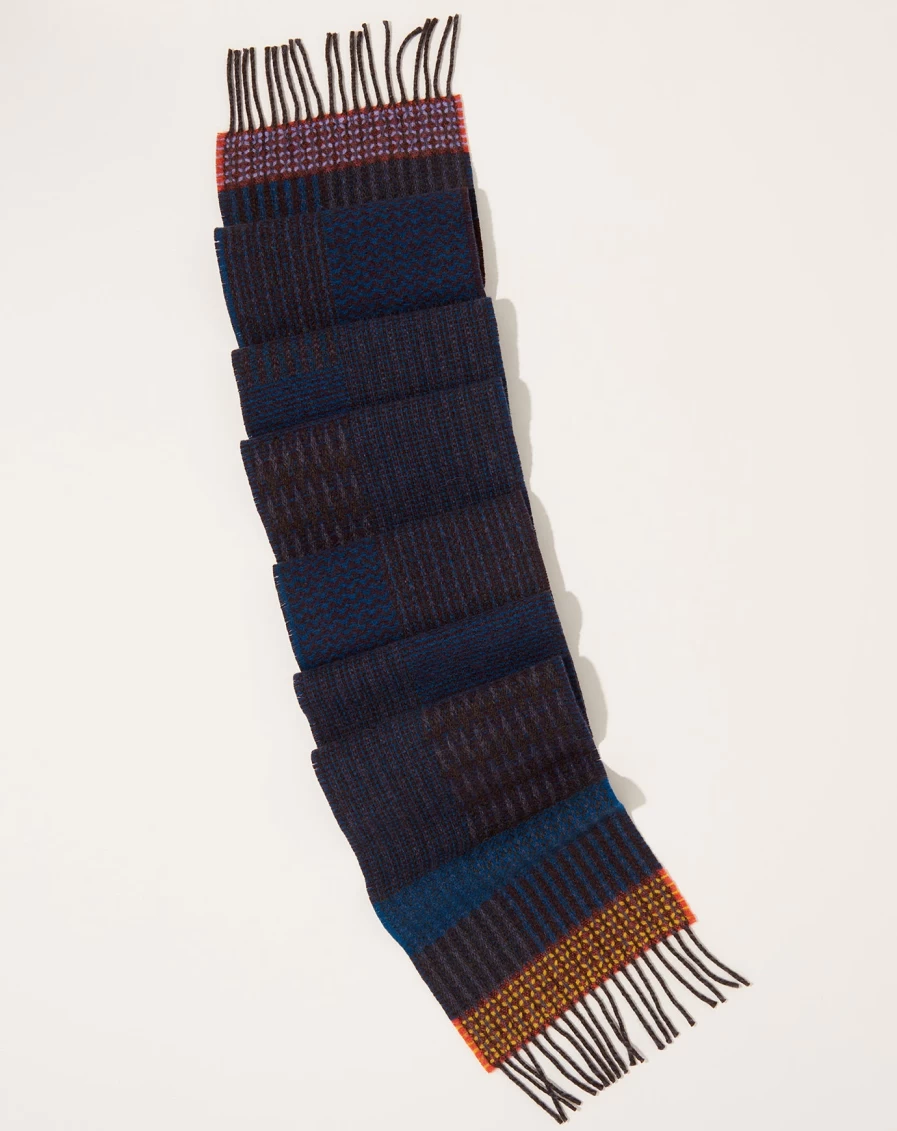 Wallace Sewell Diesel Houten Wool Scarf - Premium Tartan Check Pattern Wrap for Men & Women
