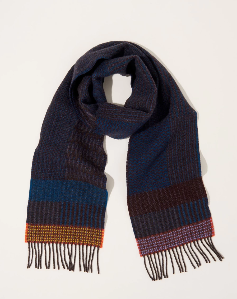 Wallace Sewell Diesel Houten Wool Scarf - Premium Tartan Check Pattern Wrap for Men & Women