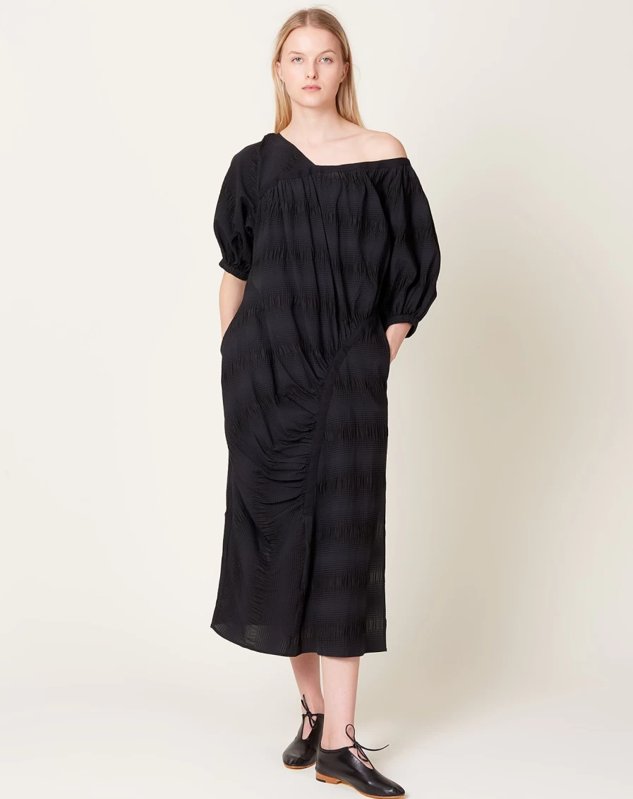 Rachel Comey Delerium Black Pucker Dress - Women's Fashion Elegant Party Wear