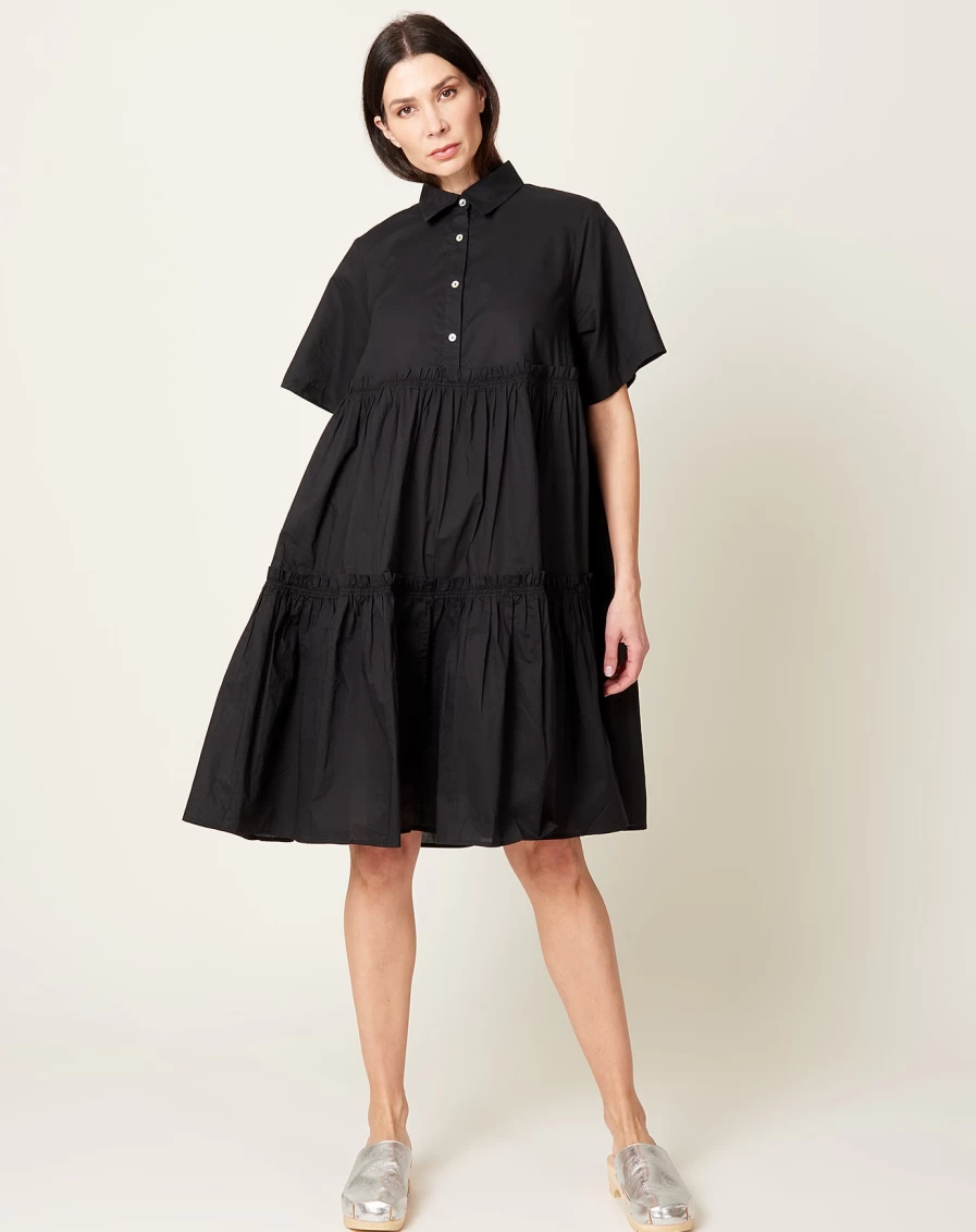 Kowtow Jesse Black Dress - Sustainable Organic Cotton Minimalist Women's Clothing