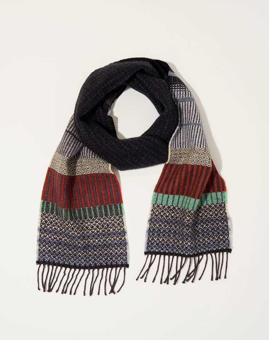 Wallace Sewell Anouilh Black Diffusion Scarf - Luxury Wool Wrap