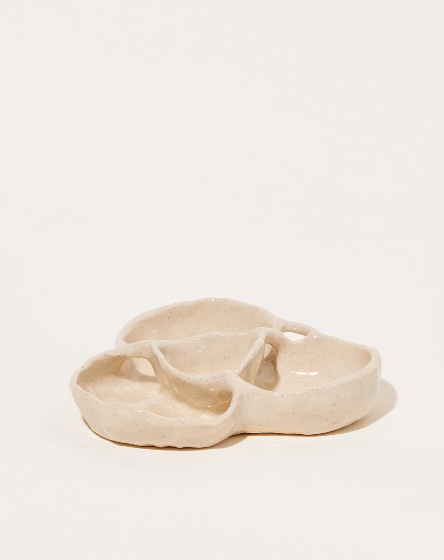 "Busted Ceramics Big Olive Night - Handcrafted Ceramic Tableware for Modern Dining"