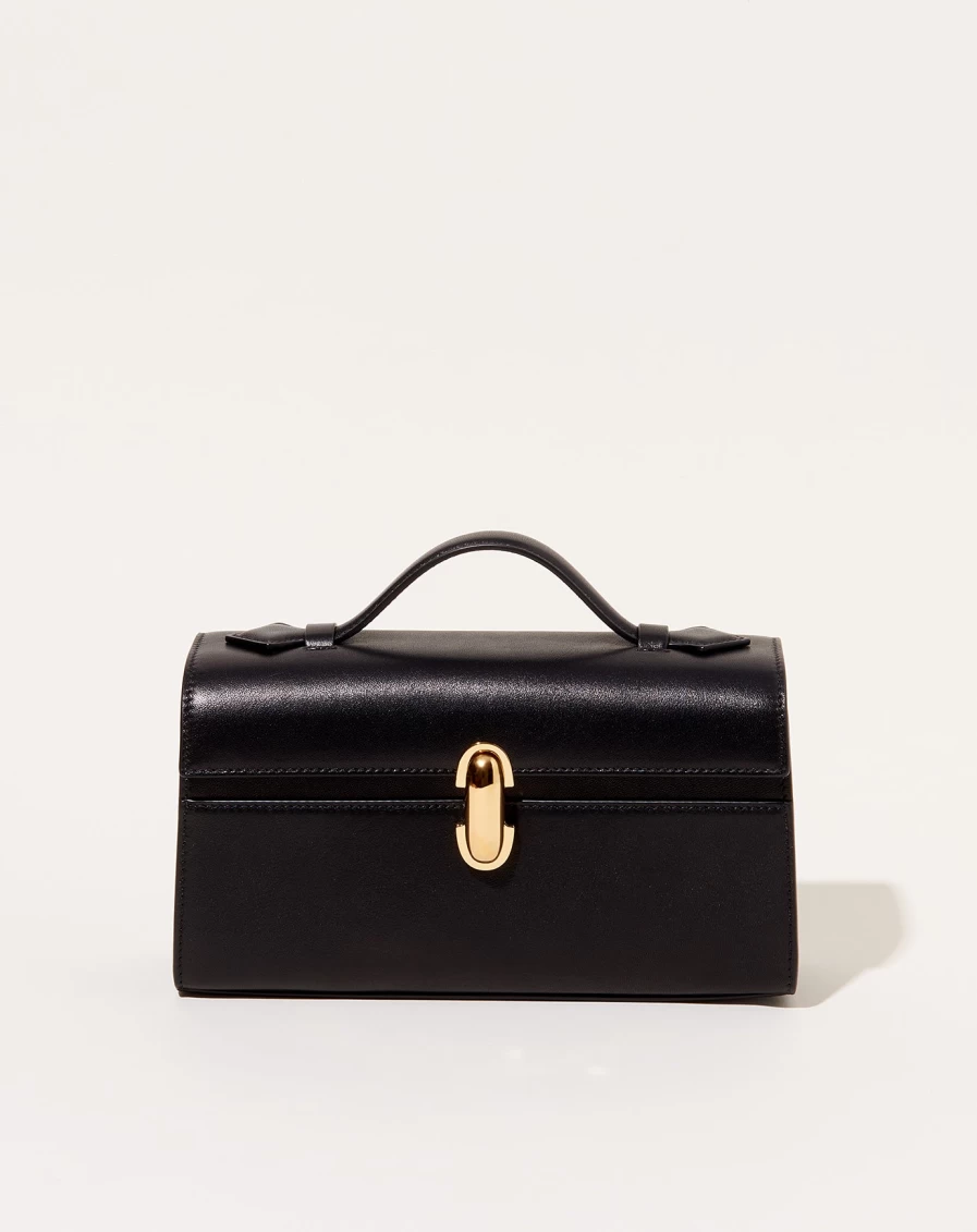 Savette Symmetry Black Pochette Handbag – Elegant Designer Clutch for Women
