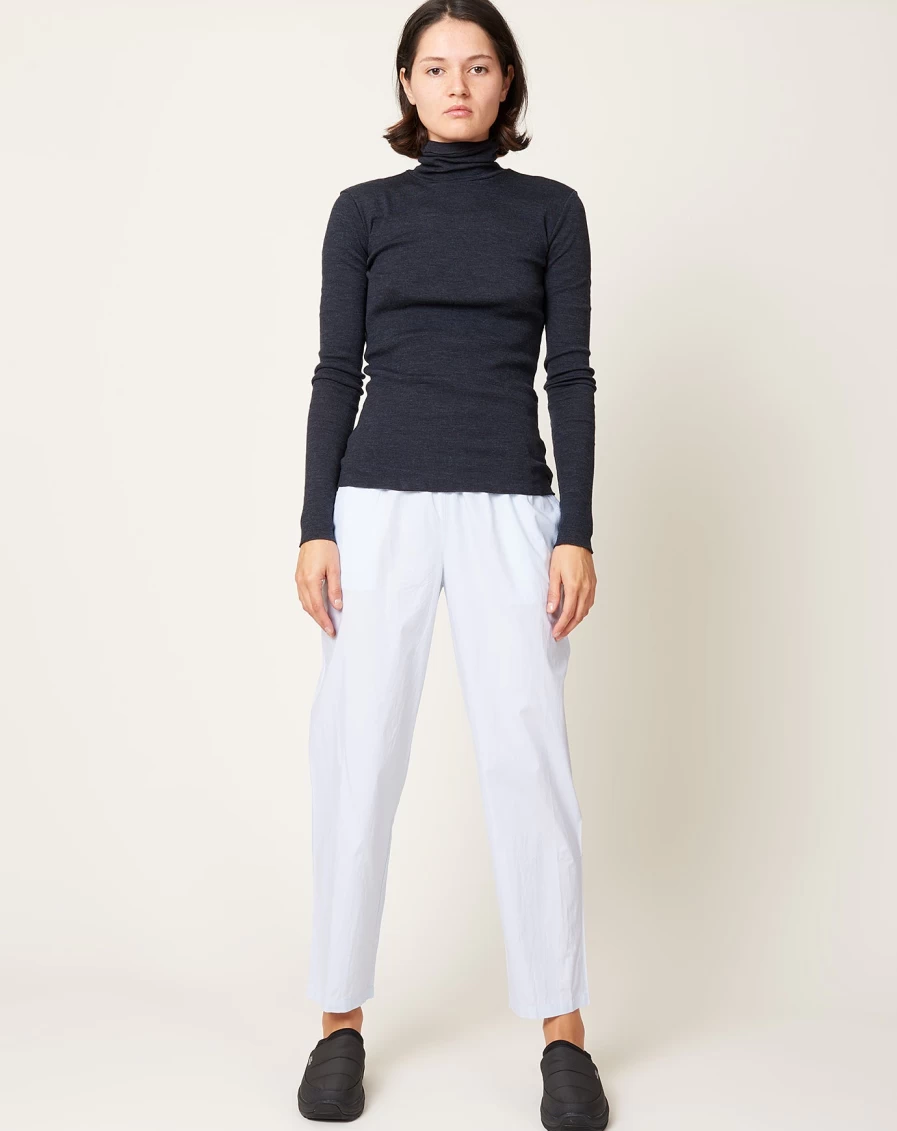 Skall Studio Amy Dark Grey Melange Turtleneck Sweater Women's Organic Cotton