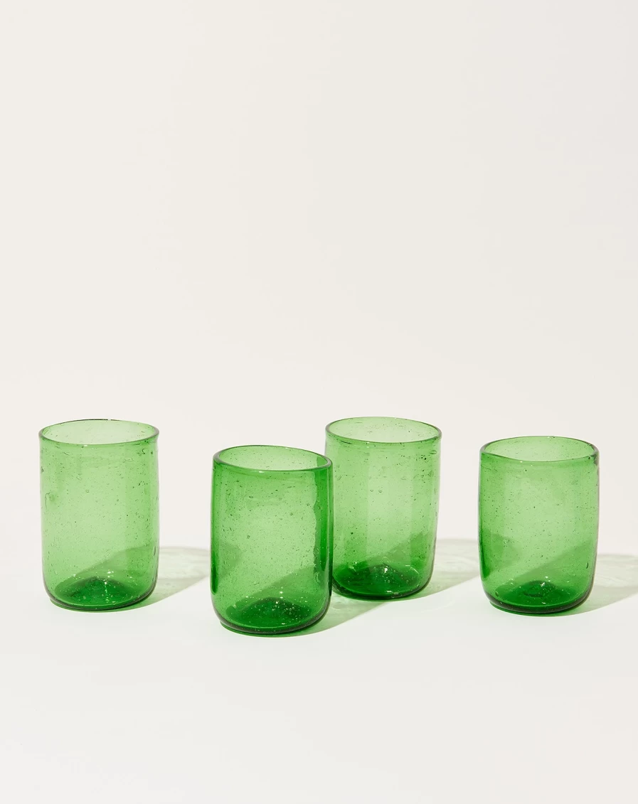 Malaika Green Glass – Premium Handcrafted Glassware by Muna Collection
