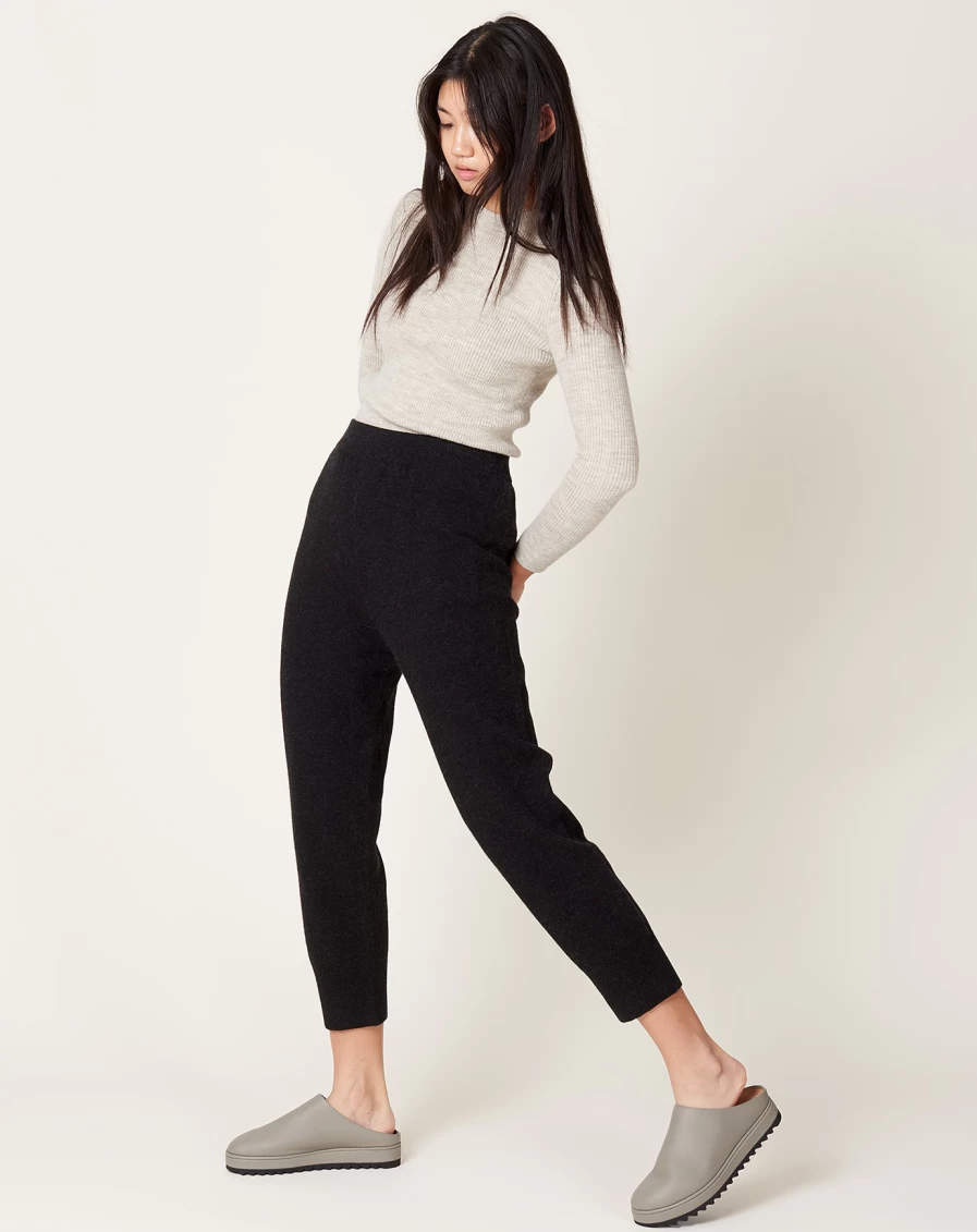 Lauren Manoogian Black Melange Base Pants - Premium Comfort & Style
