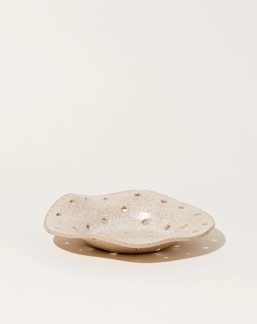 SIN Speckled White Bora Berry Bowl – Durable Ceramic Fruit Serving Dish for Kitchen & Dining