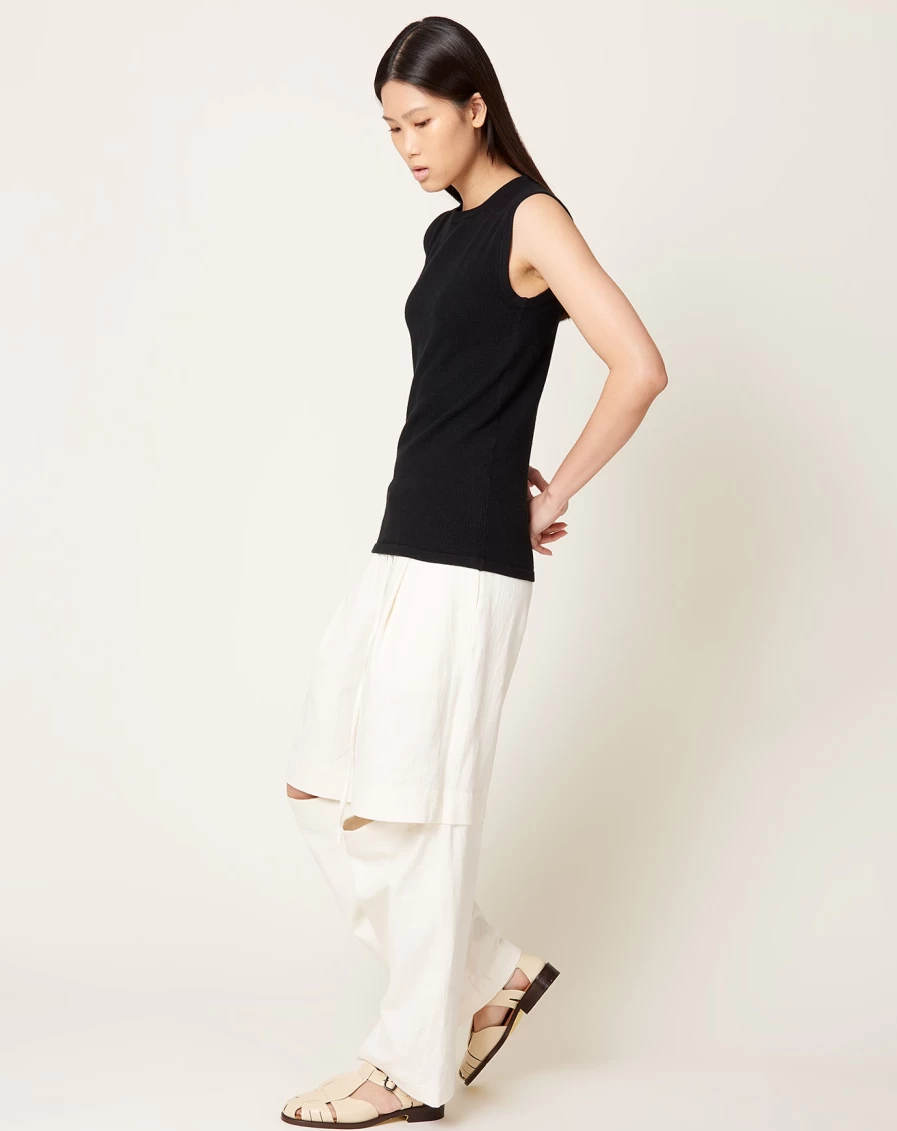 "Lauren Manoogian Black Fine Mesh Shell - Lightweight Knit Cardigan"