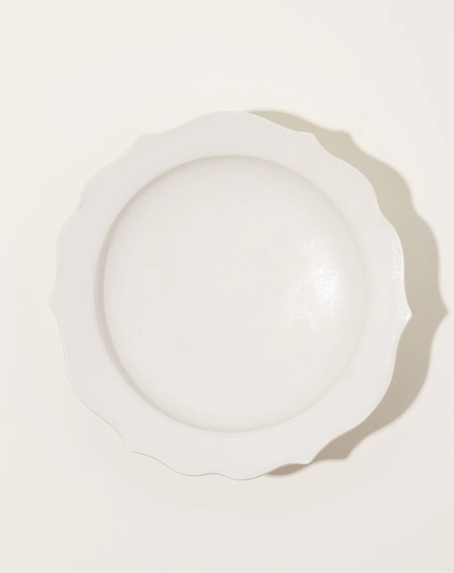 Monohanako White Chakra Pasta Bowl - Handcrafted Ceramic Dish for Mindful Dining