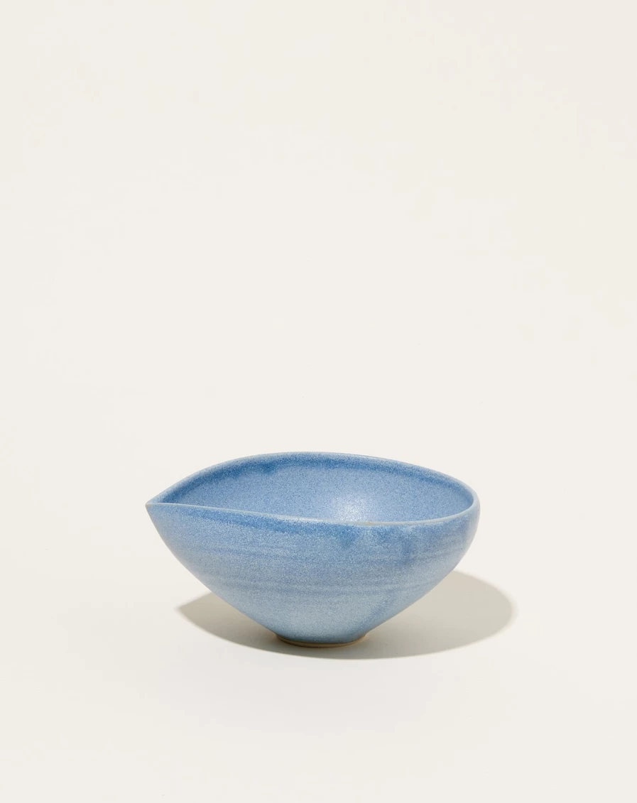 Monohanako Medium Blue Almond Bowl – Handmade Ceramic Jeans-Inspired Design