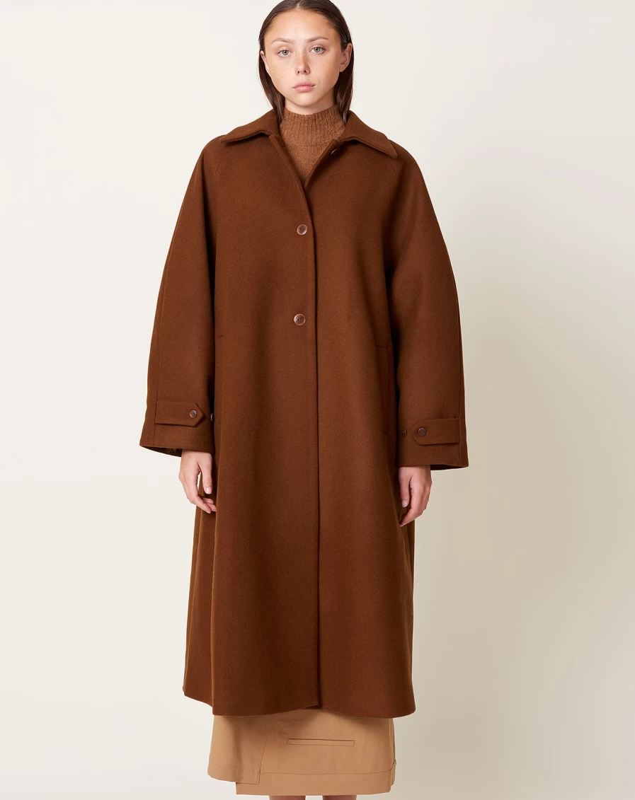 Cordera Women's Classic Camel Wool Coat - Premium Winter Warm Trench Coat