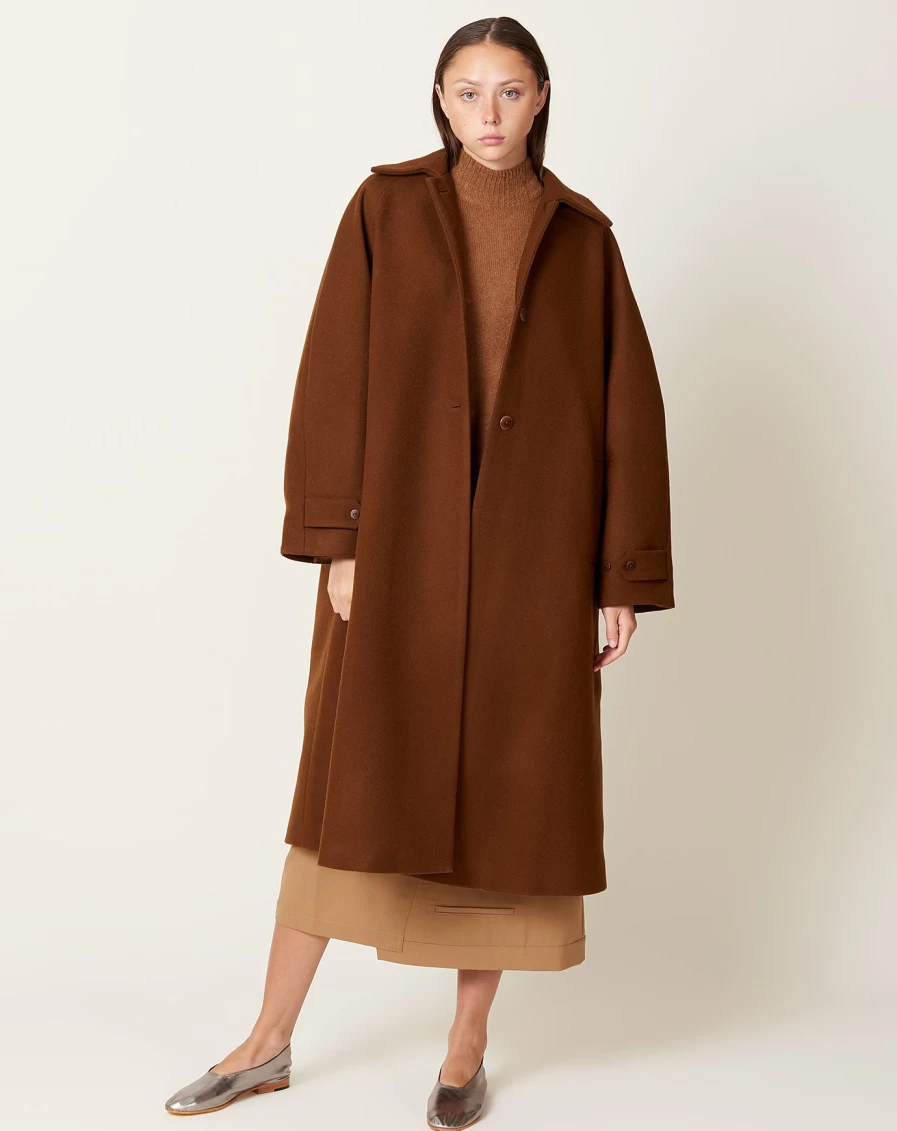 Cordera Women's Classic Camel Wool Coat - Premium Winter Warm Trench Coat