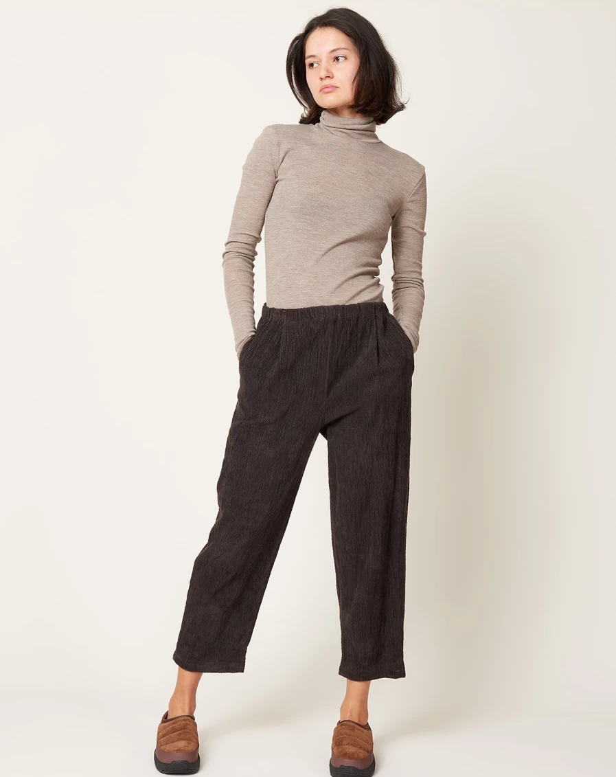 "Apuntob Men's Cotton Corduroy Pants in Chestnut Brown - Comfortable Casual Trousers"