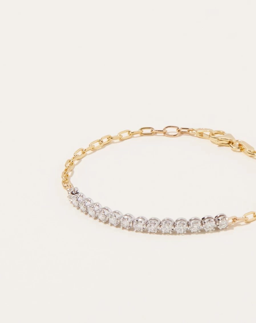 Selin Kent Simone 14K White & Yellow Gold Partial Tennis Bracelet for Women