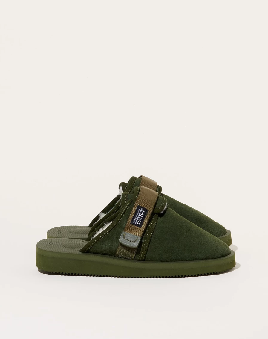 Suicoke Zavo-Mab Slide In Olive Sandals - Premium Comfort & Style