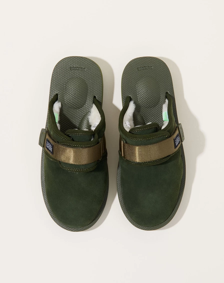 Suicoke Zavo-Mab Slide In Olive Sandals - Premium Comfort & Style