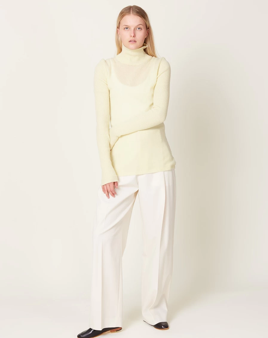 Maria McManus Featherweight T-Shirt with V-Neck in Refreshing Lemonade Color