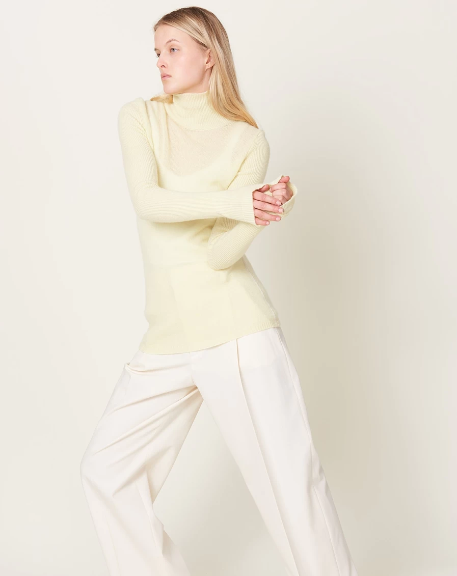 Maria McManus Featherweight T-Shirt with V-Neck in Refreshing Lemonade Color