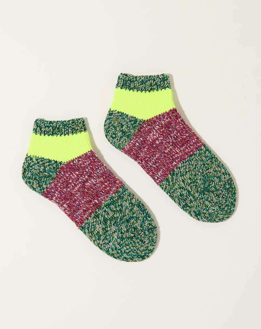 Kapital Gogh Grandrell Green Ankle Socks - 56 Yarns Artistic Design