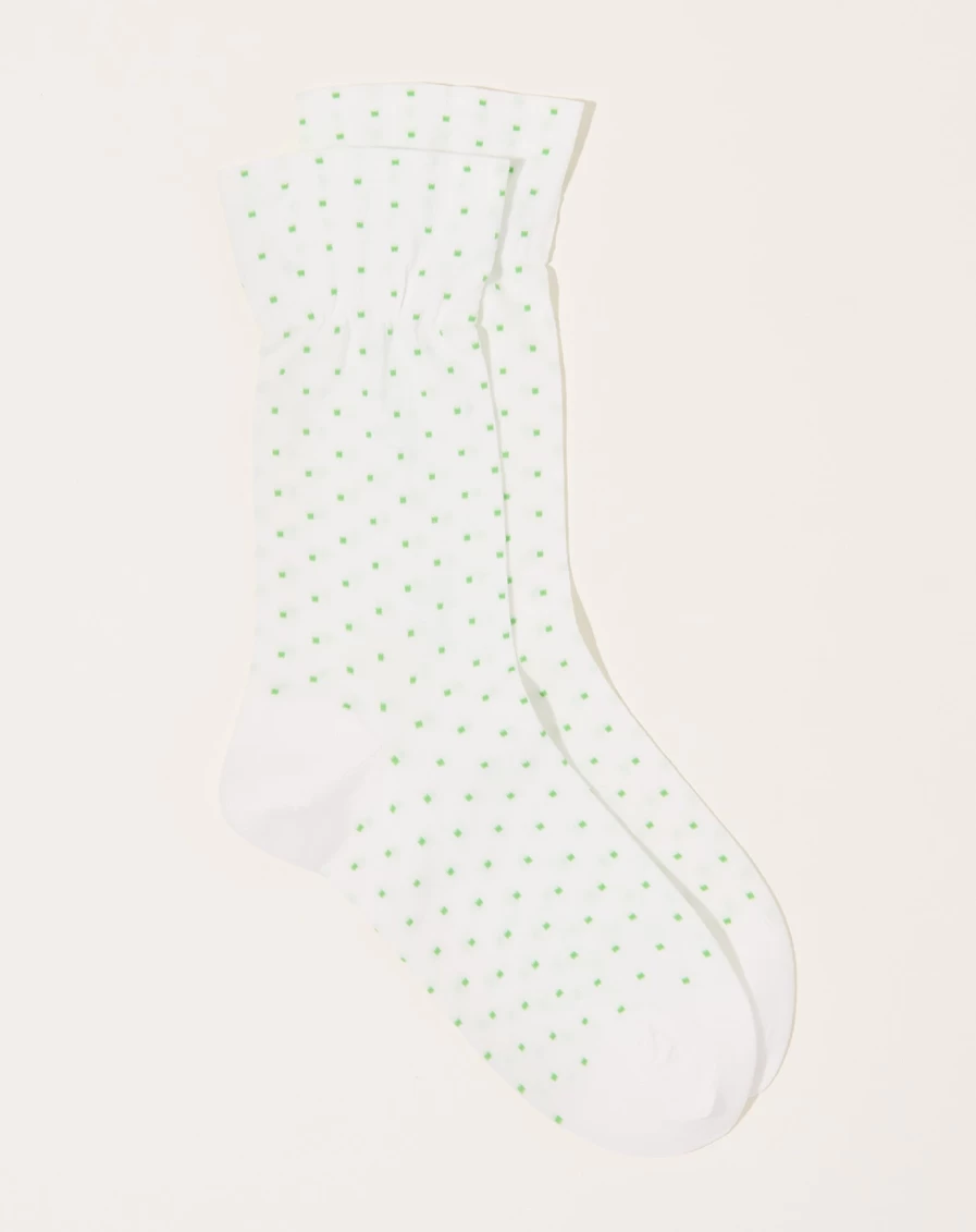 Babaco White Pin Dot Socks - Stylish and Comfortable Dot Pattern Ankle Socks