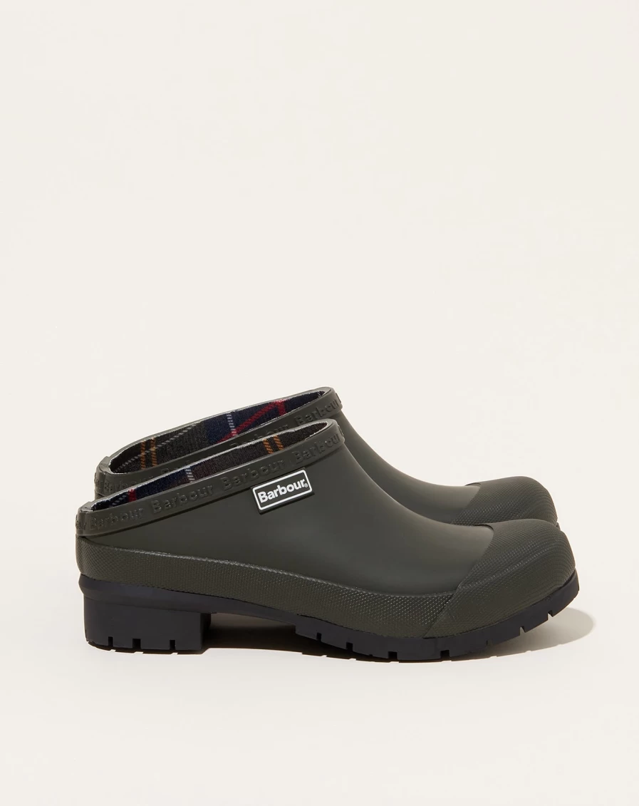 Barbour Quinn Olive Clog - Comfortable Slip-On Shoes for Men & Women
