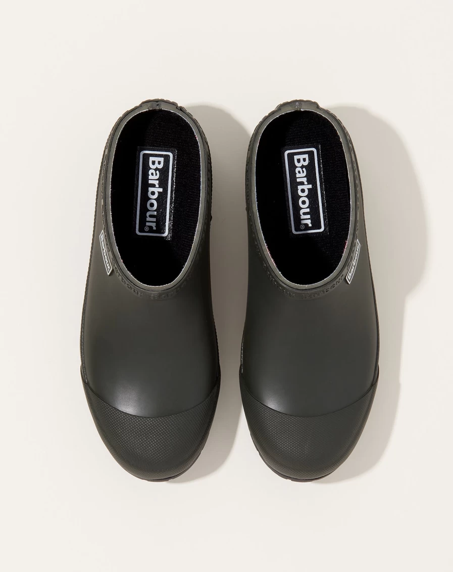 Barbour Quinn Olive Clog - Comfortable Slip-On Shoes for Men & Women