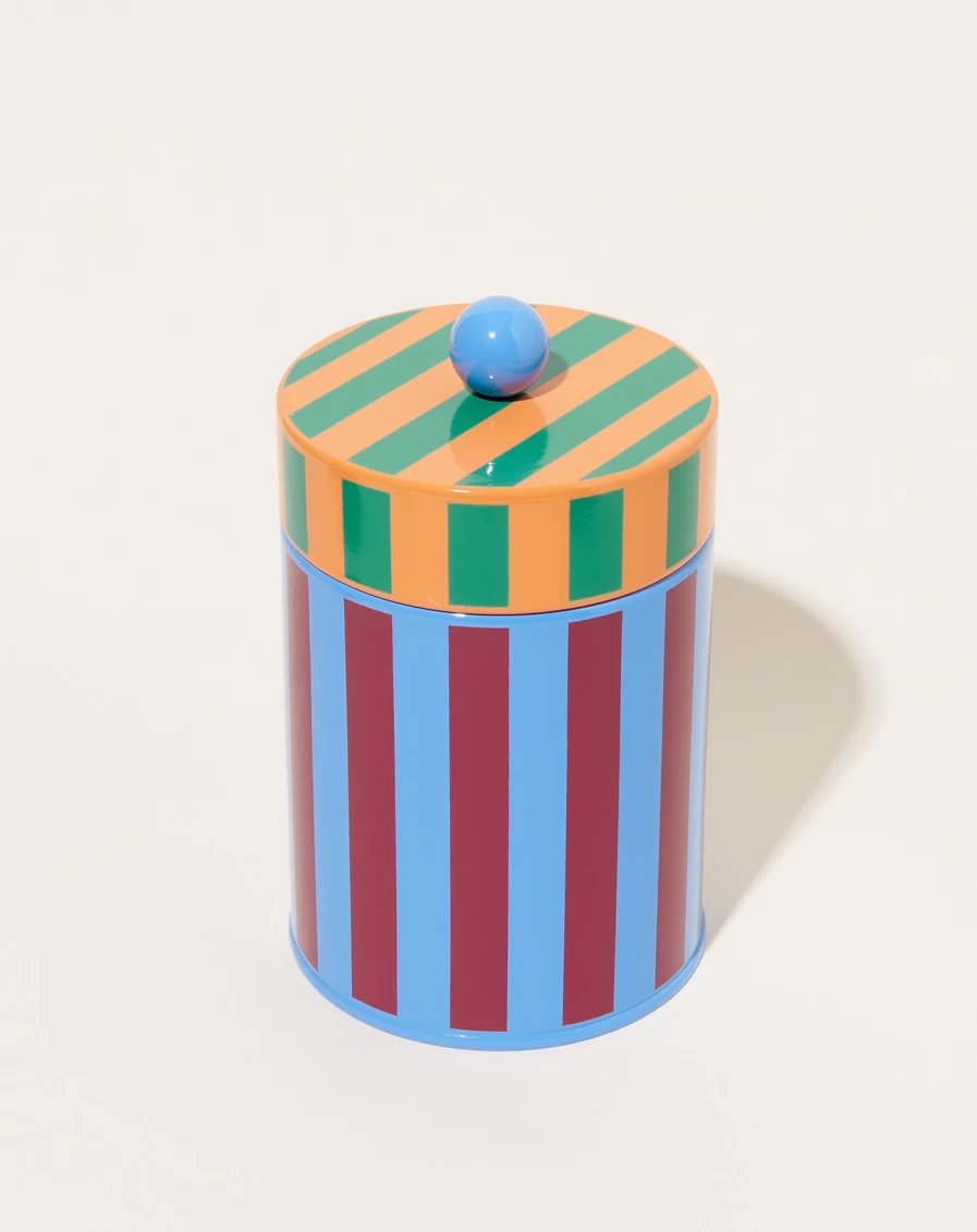 Dusen Dusen Medium Striped Canister - Stylish Storage Container for Home Decor