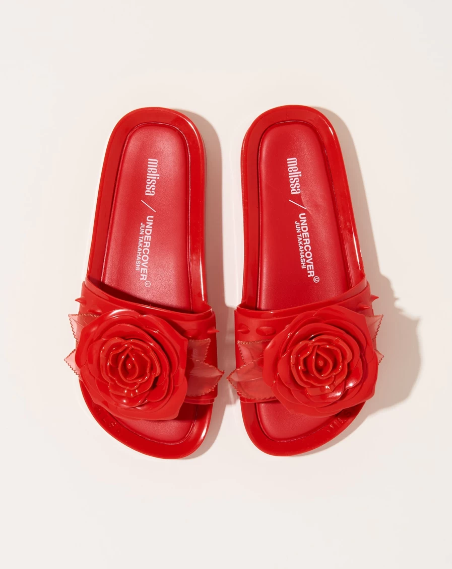 Melissa x Undercover Spike Beach Slides - Red Summer Sandals