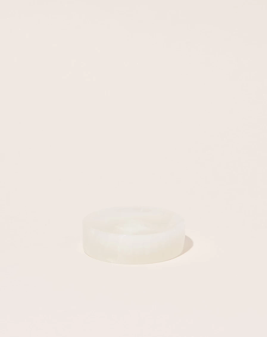 Binu Binu White Onyx Incense Holder - Handcrafted Stone Aromatherapy Burner for Sticks & Cones