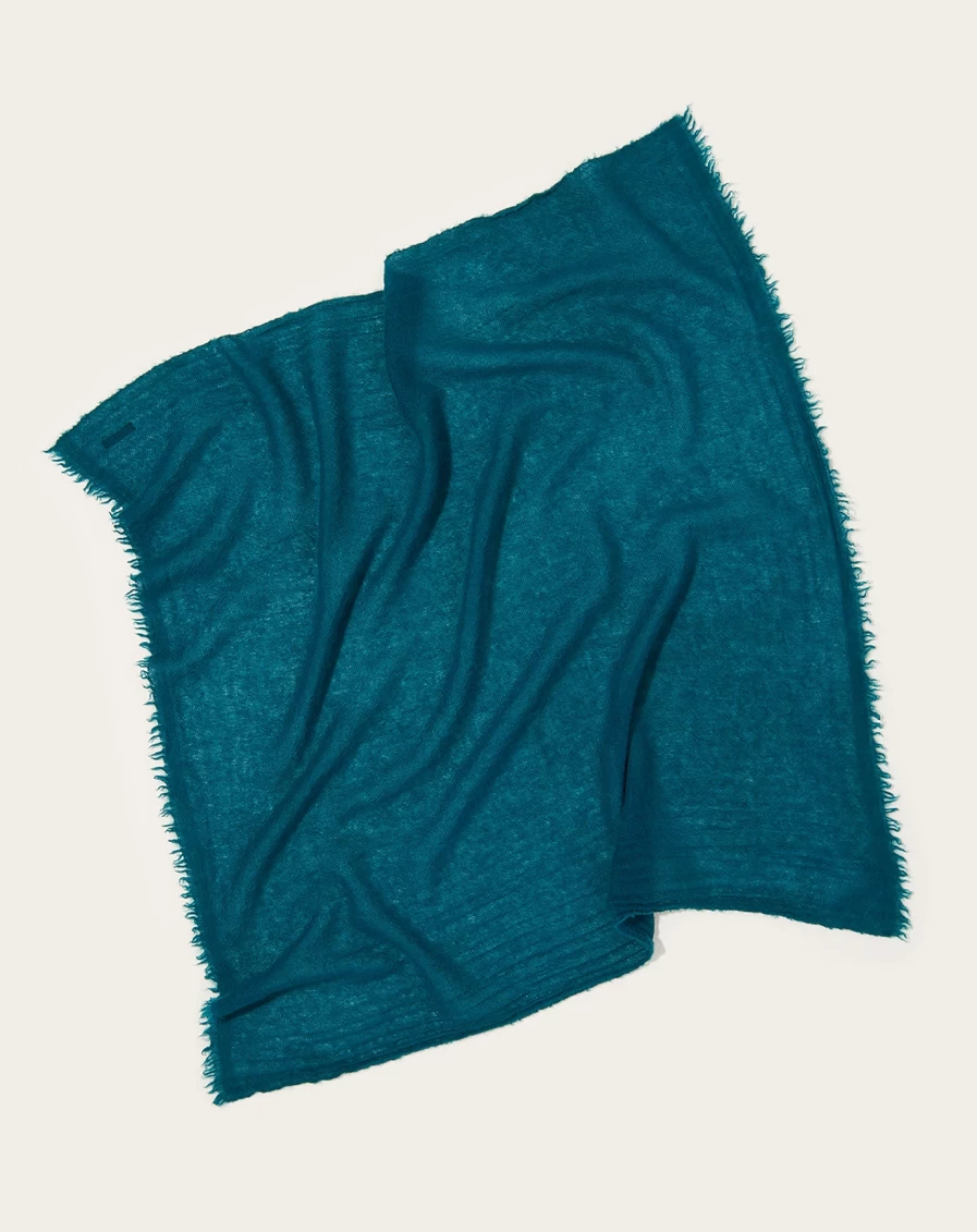 "Apuntob Dark Turquoise Cashmere Stole – Luxurious Soft Wrap for Women & Men"