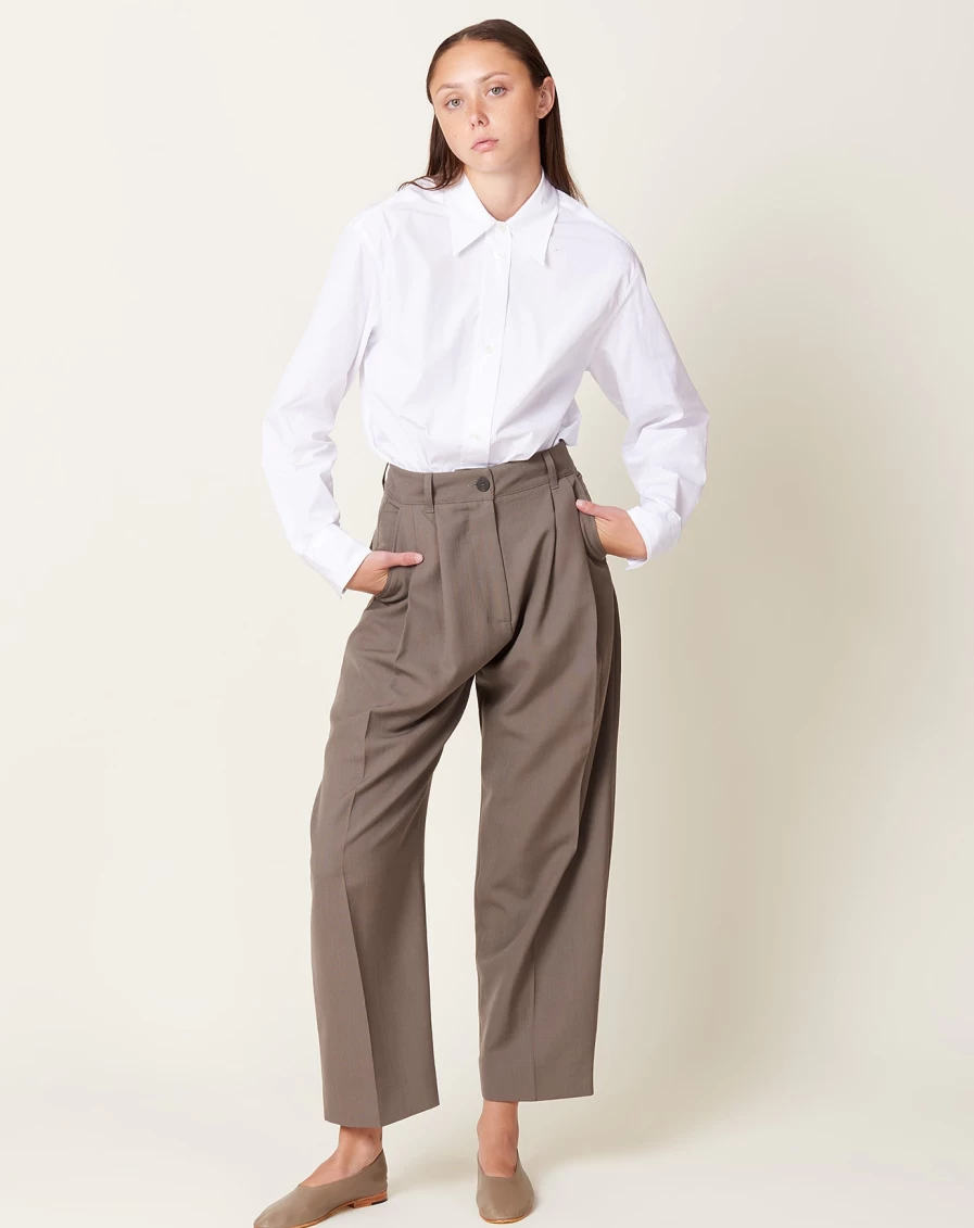 Studio Nicholson Acuna Wool Pant - Lightweight Tech Fabric in Reed Color