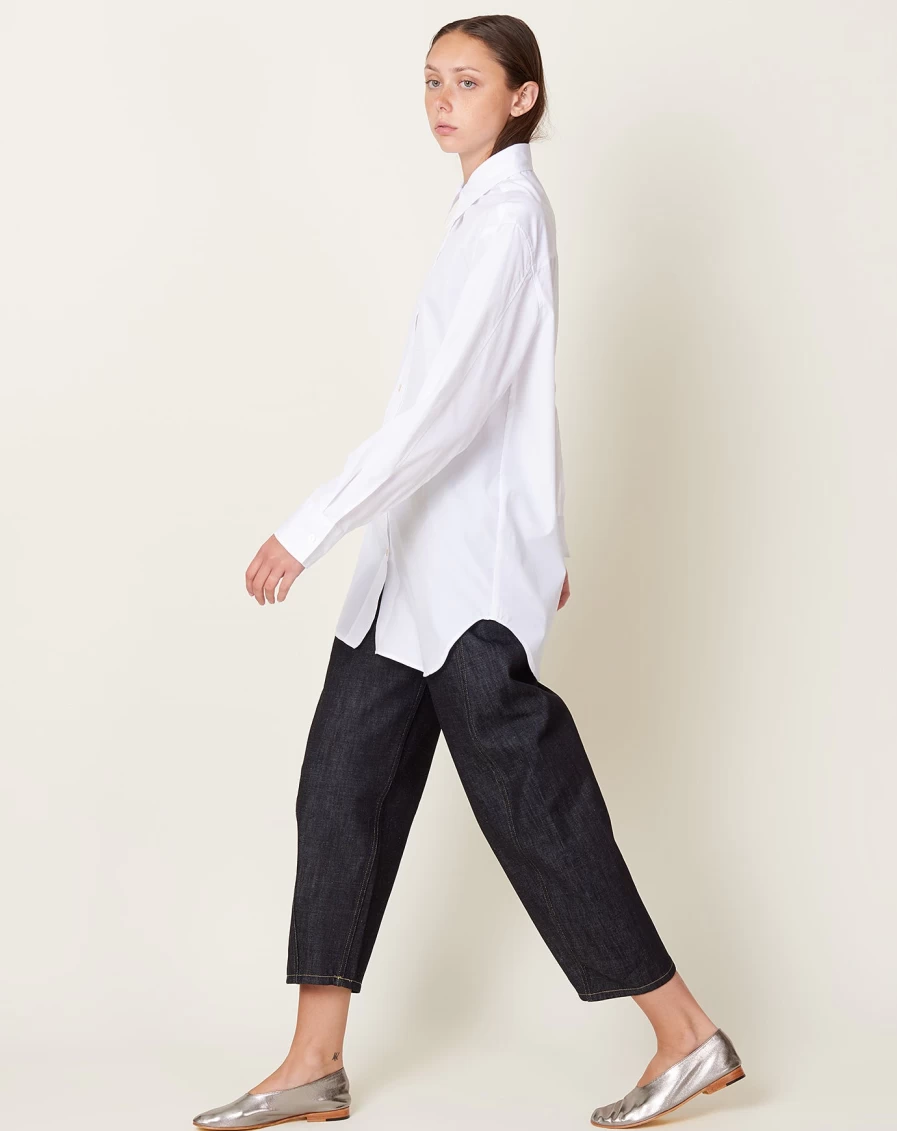 Studio Nicholson Santos Shirt in Optic White - Premium Cotton Men's & Women's Casual Wear