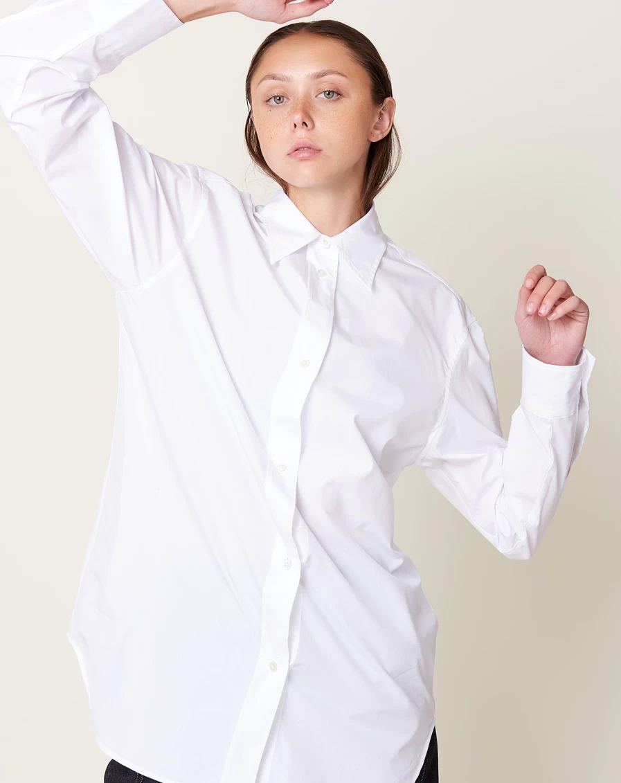 Studio Nicholson Santos Shirt in Optic White - Premium Cotton Men's & Women's Casual Wear