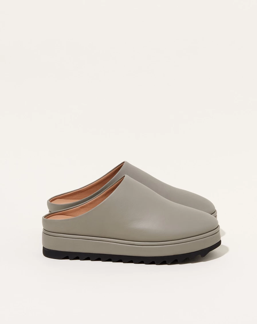 Lauren Manoogian Moto Mule Grey Paint Slip-On Loafers