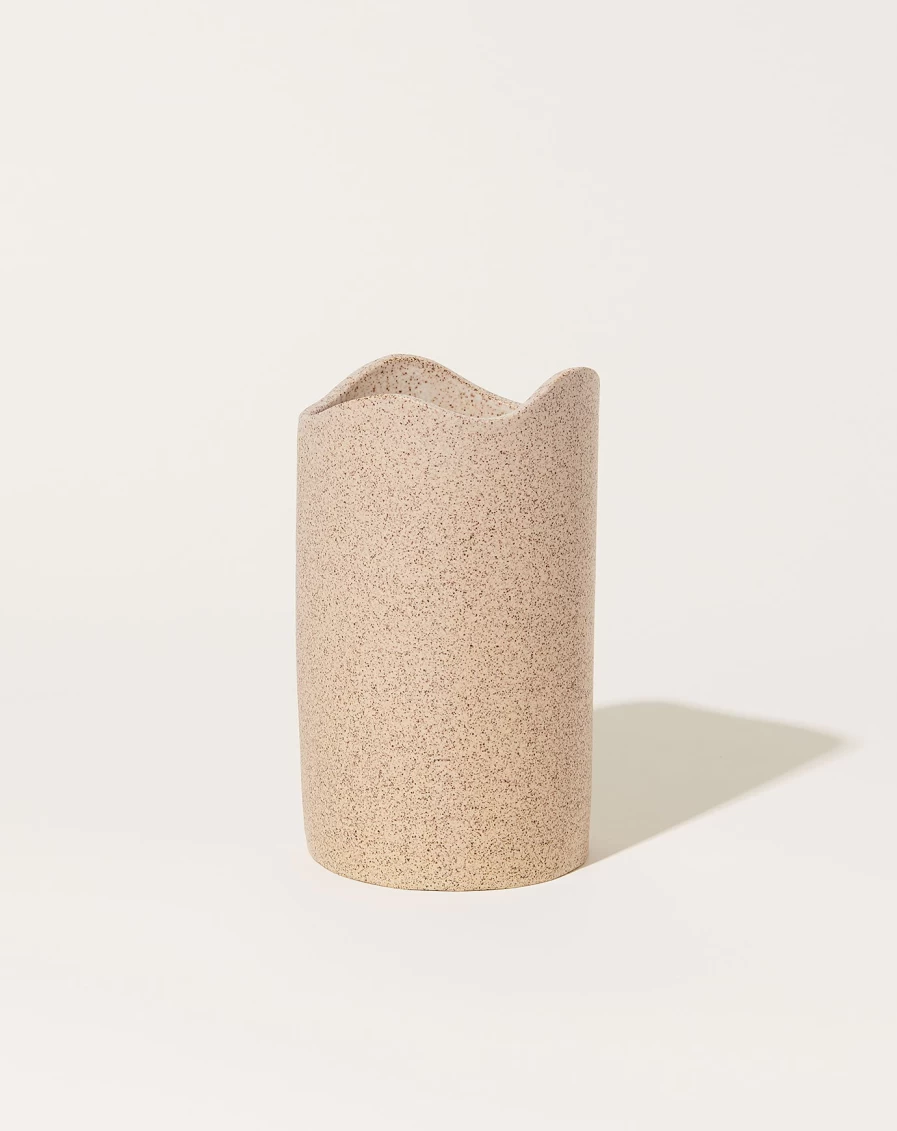 SIN Speckled White Swell Utensil Holder - Stylish Countertop Organizer