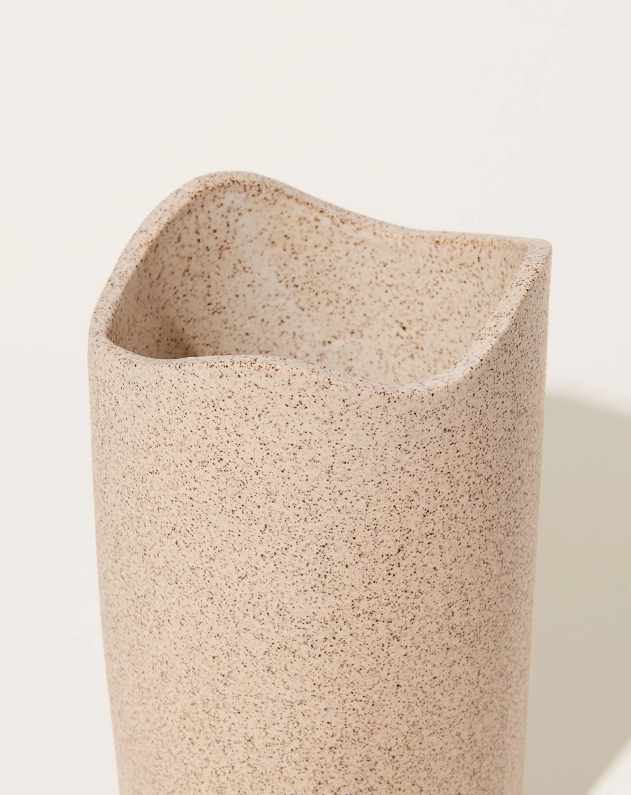 SIN Speckled White Swell Utensil Holder - Stylish Countertop Organizer