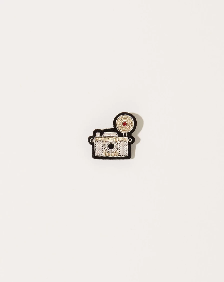 Macon Et Lesquoy Sterling Silver Camera Brooch Pin Vintage Photography Jewelry
