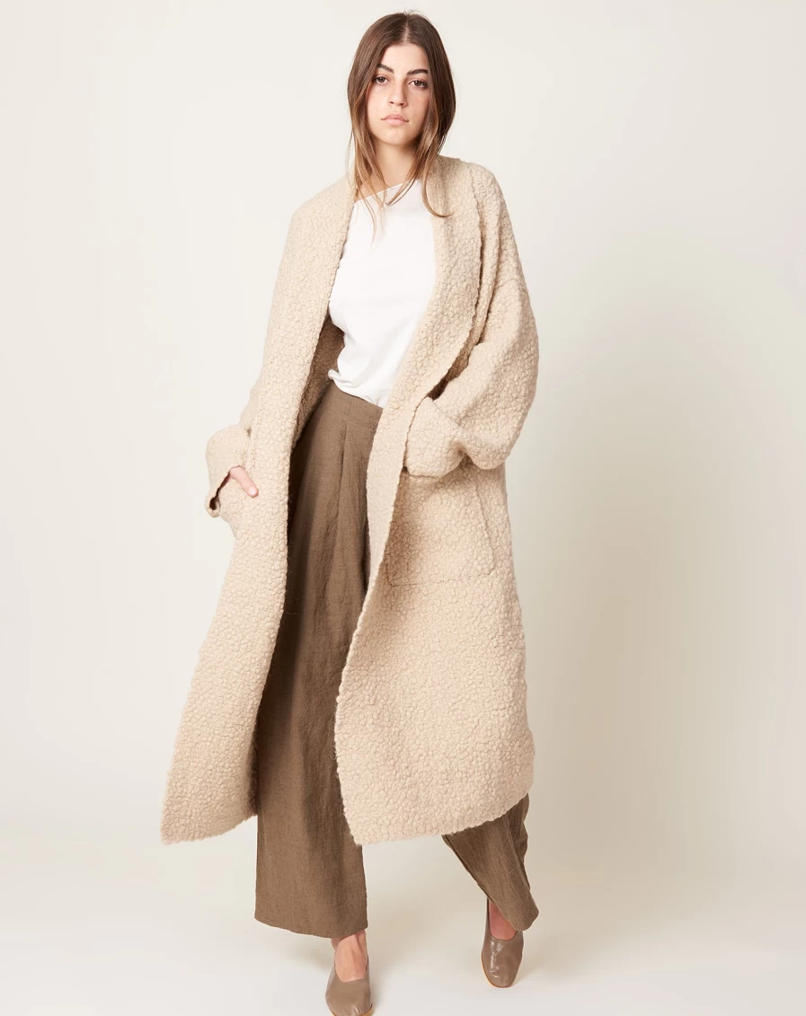 Lauren Manoogian Berber Coat in Antique - Luxurious Handmade Wool Outerwear