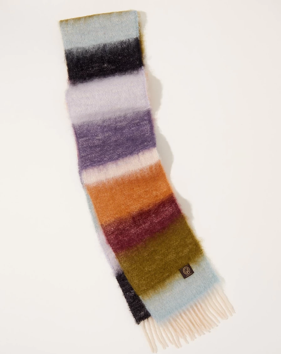 Mantas Ezcaray Lavender Rust Silk Scarf – Matisse-Inspired Foulard