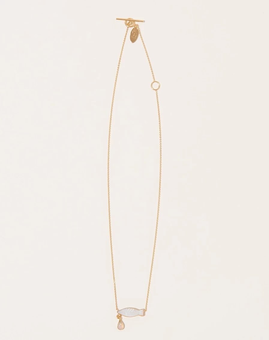"Grainne Morton Unique Fish Charm Necklace – Handcrafted Artistic Jewelry"