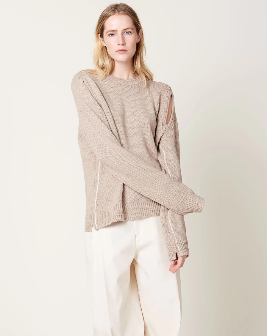 Maria McManus Stone Washed Oversized Tear Drop Crewneck Sweatshirt