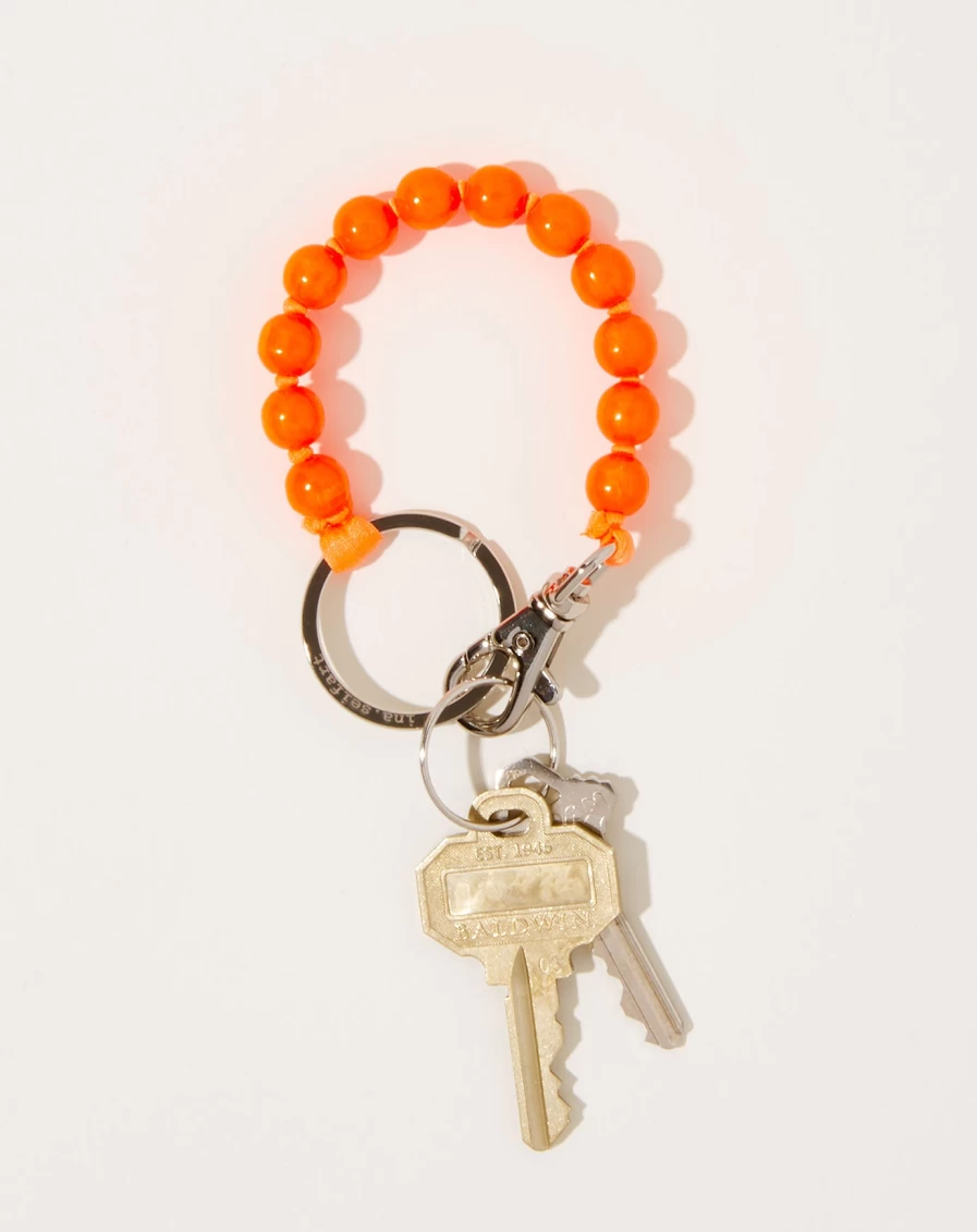 Ina Seifart Neon Orange Perlen Short Keyholder – Stylish and Compact Key Organizer