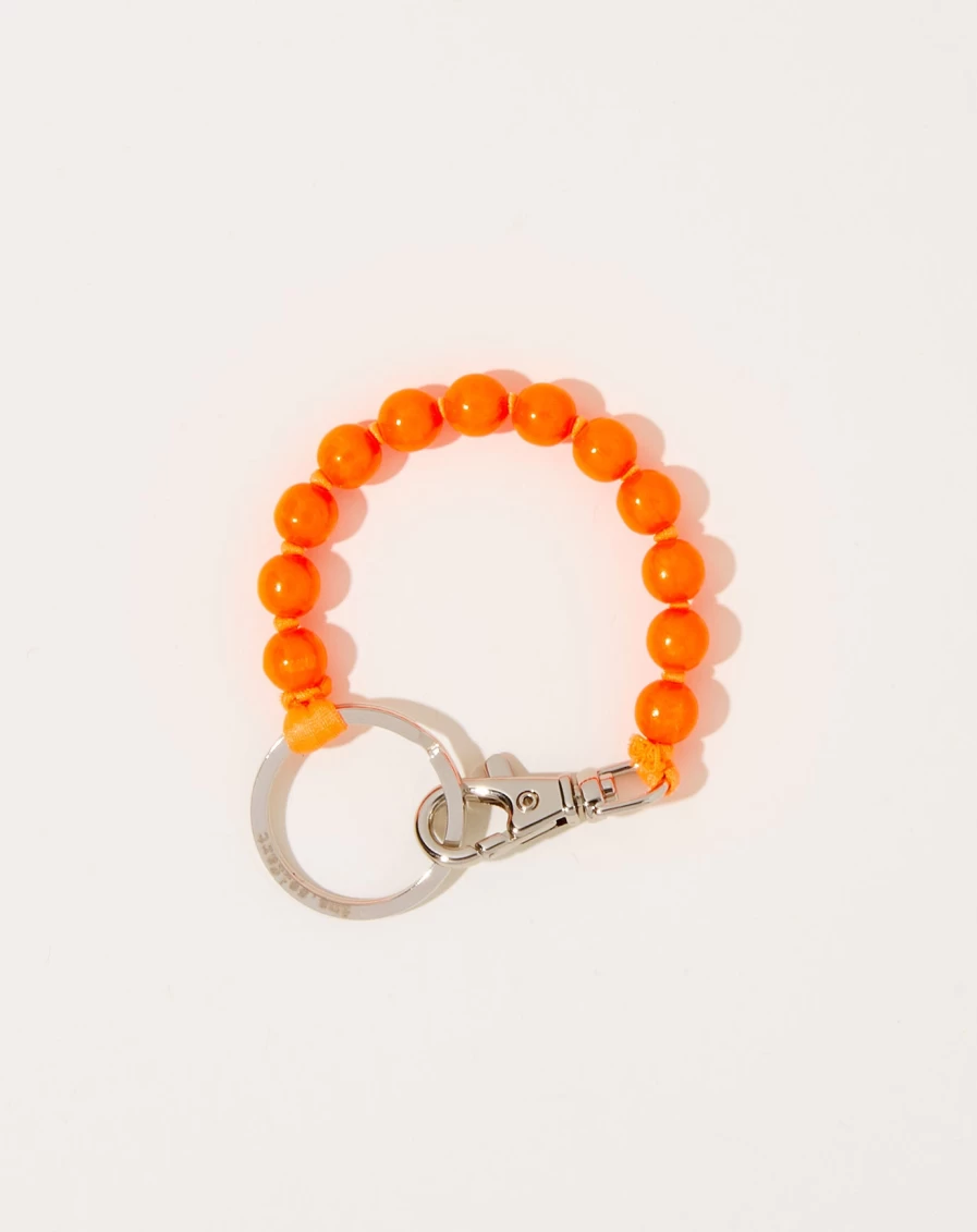 Ina Seifart Neon Orange Perlen Short Keyholder – Stylish and Compact Key Organizer