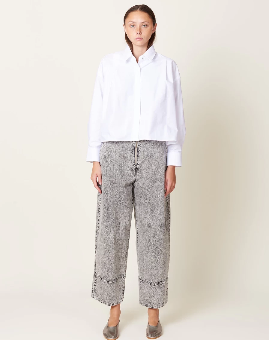 Rachel Comey Grey Acid Wash Vice Denim Pants for Women