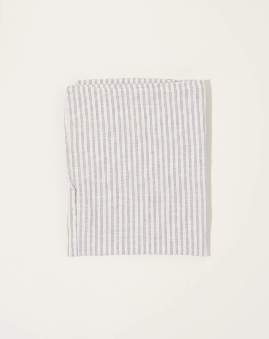 Deiji Studios Grey Striped Pillow Set - Luxury Cotton Cushion Covers for Sofa & Bed